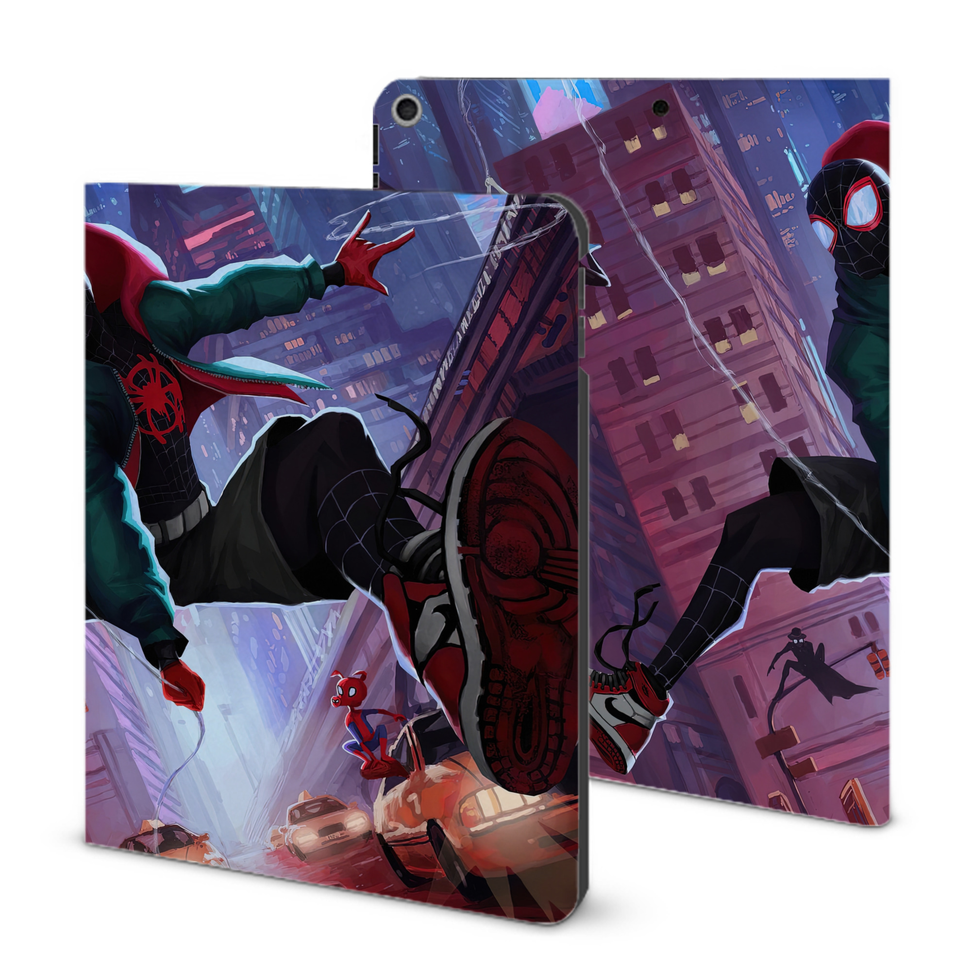 （画像用） Spider Man スパイダーマン IPad ケース ブック型 PUレザー TPU 耐衝撃 軽量 薄型 ペン収納なし 全面保護 IPad 各モデル対応